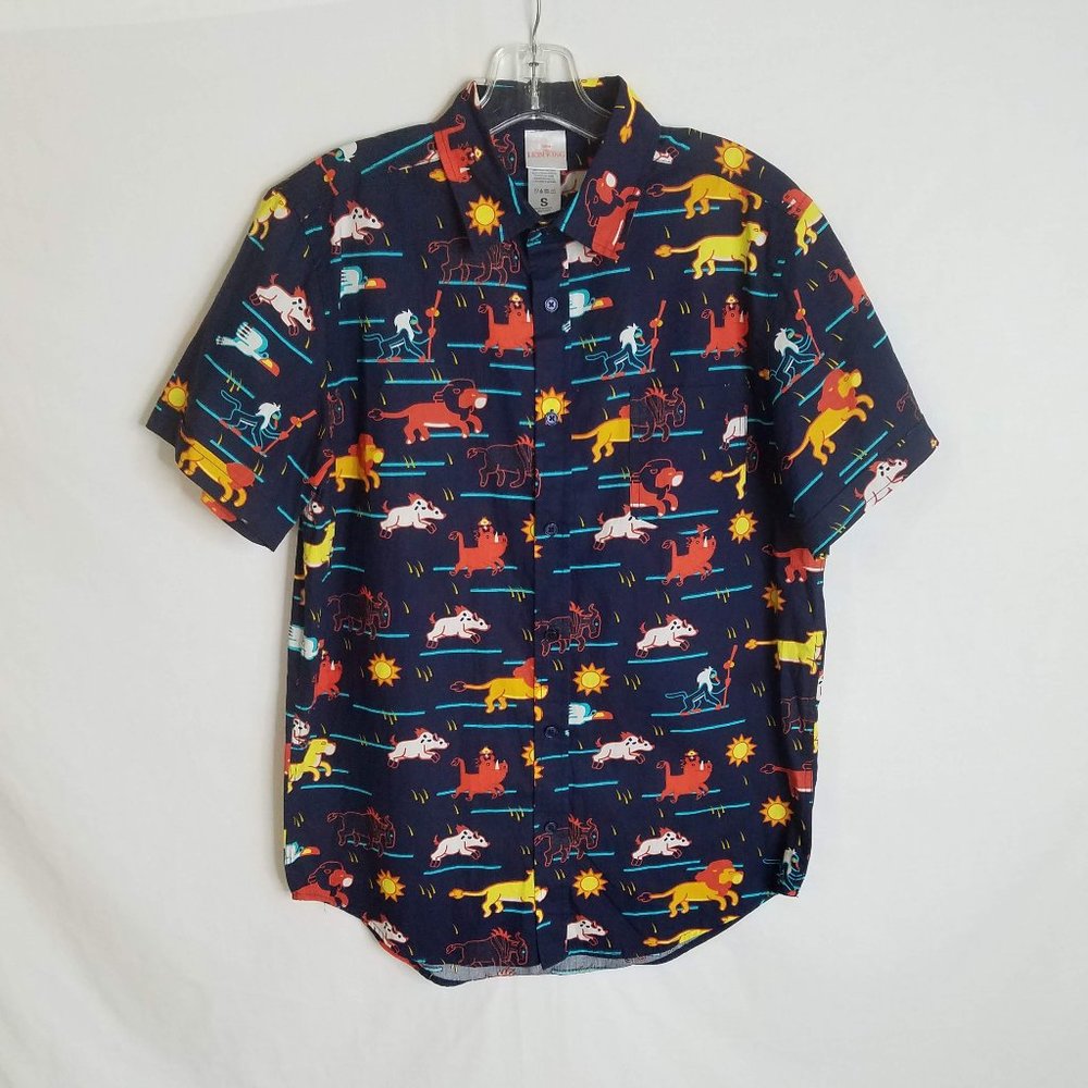Disney The Lion King Hawaiian Shirt Mens Size Small